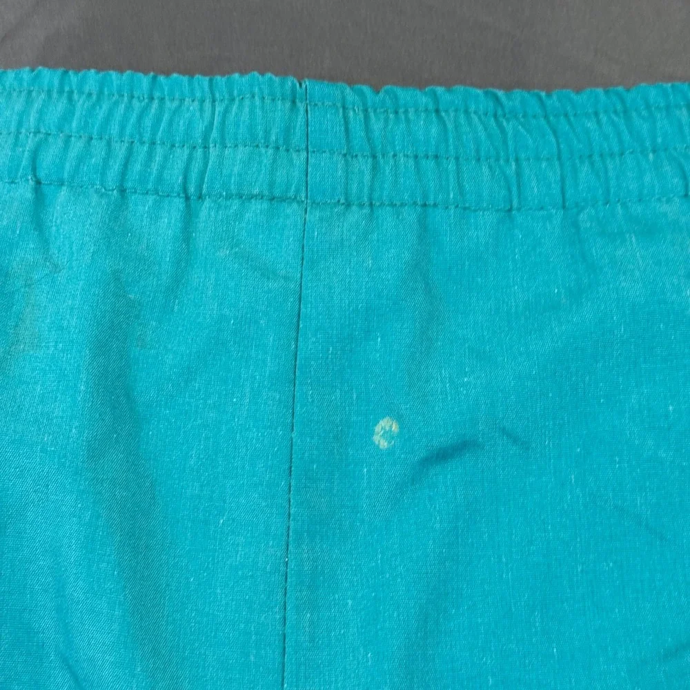 Vintage Jantzen Mens Teal Blue Striped Swim Trunks Shorts Size 40 Made in USA